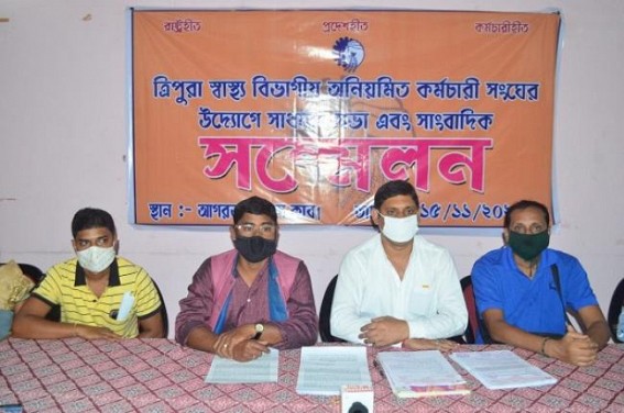 Contractual Health Dept Employees sought Regularization : Protest on Nov 27